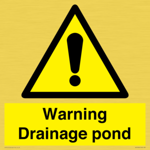 Warning Drainage pond
